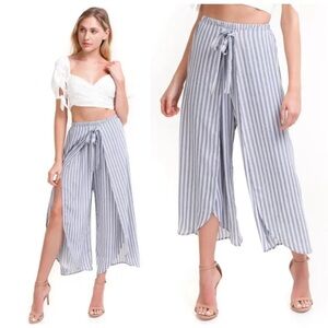 Show Me Your Mimi Striped Limbo Wrap Pants, Size XS